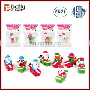 Promotional kids santa snowman christmas wind up toys