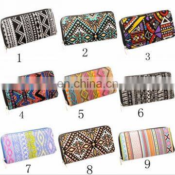 Wholesale Best seller bohemian geometric pattern canvas wallet