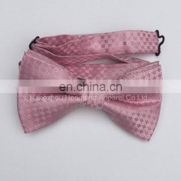 Pink Color 100% Silk Bow Tie Hand Made