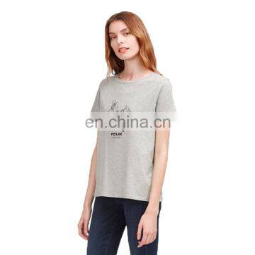 2017 New Custom printed Stylish T-shirts for women From China factory