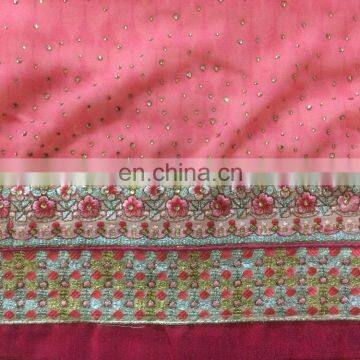 Decent Pink Colour Semi-Stitched Salwar Kameez Dress Material For Occasion Wear / New Arrival 2016 Dress Material(salwar Kameez) photo-6