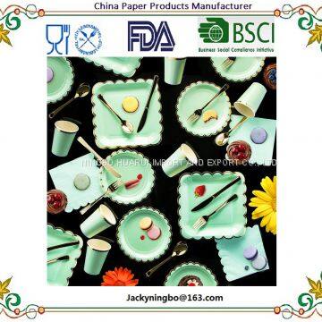 Disposable Dinnerware Set - Merry Christmas Shower Party Supplies - Includes Paper Plates, Napkins, Cups photo-4