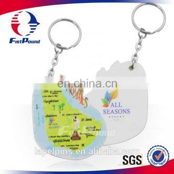 High Quality PVC key chains With 4link Chains