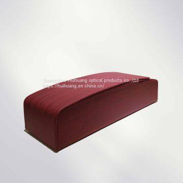 Noble, wooden leather hand-made glasses case