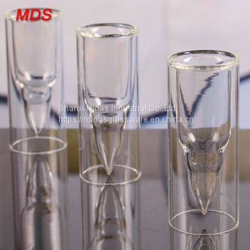 Transparent Glassware High Borosilicate Double Wall Bullet Shot Glass photo-3