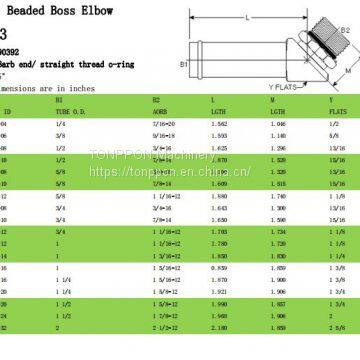 45° beaded boss elbow 4603