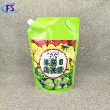 Factory customized printing hand washing liquid suction bag 2KG independent liquid packaging bags wholesale