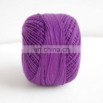 Hot Sale High Quality 100% Cotton Dyed Lace Yarn for Crochet Knitting photo-6