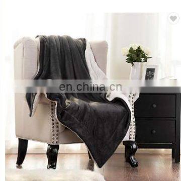 TEX-CEL OEM 100% Polyester Flannel Cozy Weighted Fleece Sherpa Blanket photo-2