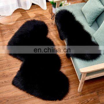 Imitate Sheep Fur Plate Long Hair Thick Handmade Throw Blankets Faux Fur Rug/plate photo-6