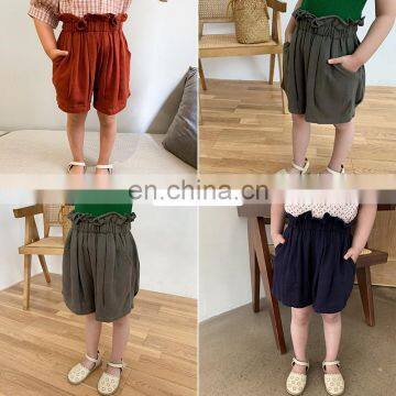6969/Summer Bud Waist Baby Girls Hot Selling Shorts Thin Casual Loose Pants for 1-6years Girls photo-2
