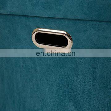 Modern Velvet Fabric Small Footstool Big Velvet Ottoman Storage Ottoman photo-5