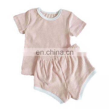 Simple Style & Comfy Baby Suits Breathable Short Sleeve Baby Tops and Baby Shorts