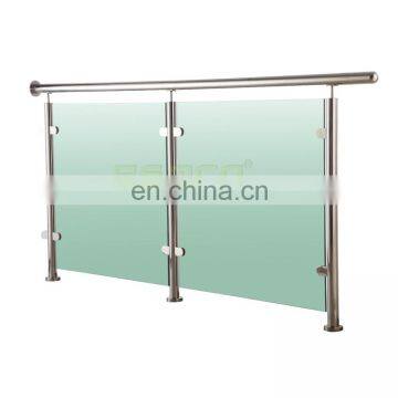 Hot selling tempered glass deck railing decking balustrade handrail glass railing system