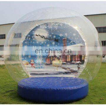 0.8MM PVC christmas inflatable snow globe, large christmas inflatable snow balls