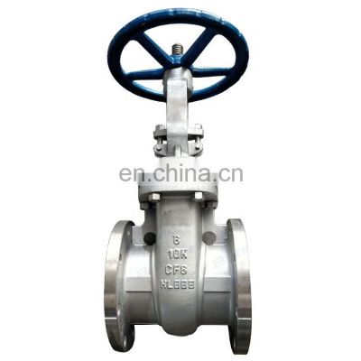 Bundor 8 Inch CF8 Manual Operated Rising Stem SS Stainless Steel 316 flange Gate Valve