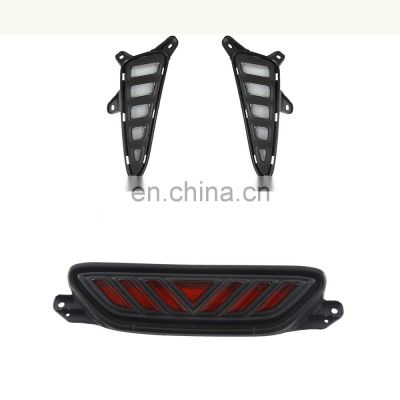 2 color car LED flowing DRL Daytime Running Light with turn signal and rear bumper light reflector light for toyota CHR 17-18