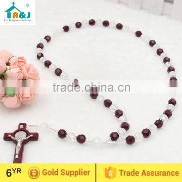 St Benedict big acrylic bead Italian rosary