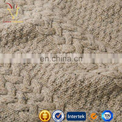 Chunky Cable Knit 100% Wool Sweater Pullover for Men photo-4