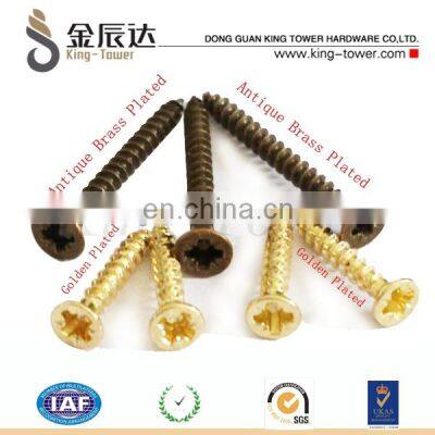 brass flat head self tapping small screws for jewelry box hinges