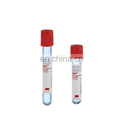 Plastic Ordinary Vacuum Collecting Tube PET Red Cap Plain Tube for hospital