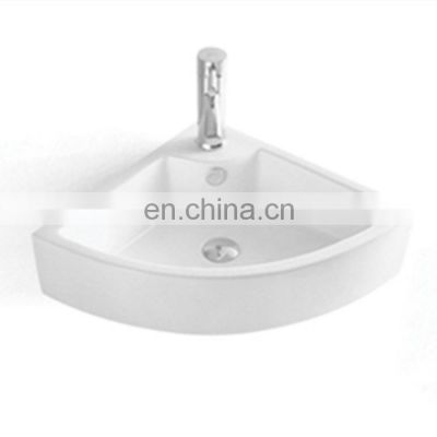 Manufacturers direct small size triangular hanging basin ceramic bathroom wash simple pool hanging wall