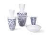 Modern Geometric Pattern Rhombus Ceramic Porcelain Vase for Home Decoration photo-4