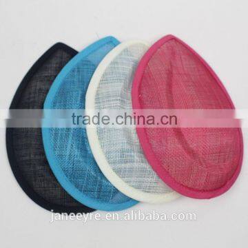 Custom Design Teardrop Shape Sinamay Base Fascinator Hat Base For Wedding Party photo-3