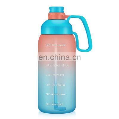 Wholesale Bpa Free Tritan Sports Gym Water Bottles Motivational Half Gallon Gym Fitness With Time Maker Plastic Water Kettle