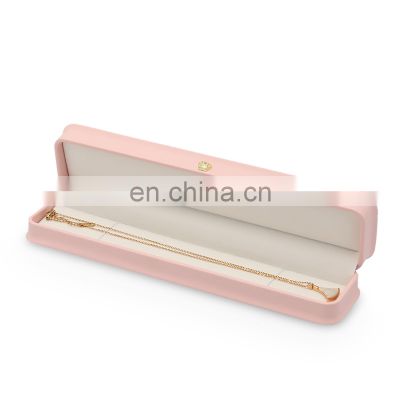 Luxury hot sell custom pink pu jewelry packaging pendent box