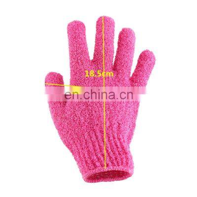 Wholesale Viscose Custom Logo Gloves Korean Exfoliating Remove Scrub Dead Skin Beauty Bath Gloves Silk Exfoliating Gloves photo-4