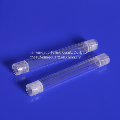 Quartz Tube With Thread Mouth At Both Ends Screw Stread Quartz Glass Tube photo-2