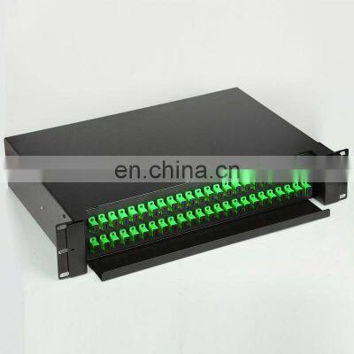 2U 19'' Sliding Type Rackmount Fiber Optic 48 Port Patch Panel Optical Cable SC APC 48 Core Drawer Type Terminal Box photo-4