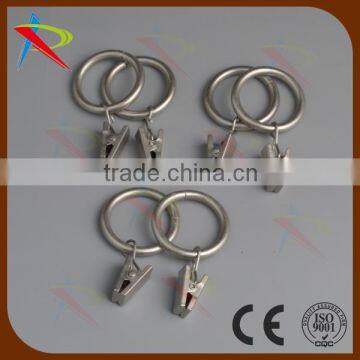 Metal plating nickel 1" curtain drapery clip rings Fit up 3/4" rod