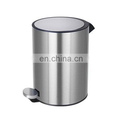 Premium 3L 5L 8L 12L 20L 30L stainless steel round pedal bin with soft close