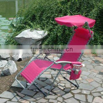 Chair Zero Gravity Canopy Shade Lounge Chair Patio Outdoor Garden