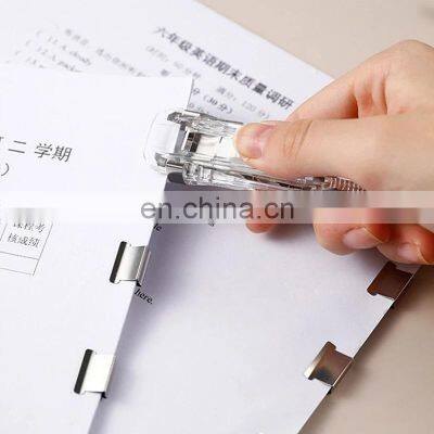 Traceless Reusable Hand Clamp Push Clip Stapler Paper Book File Office School Student Binder Binding Tools Supplies Accessories photo-2