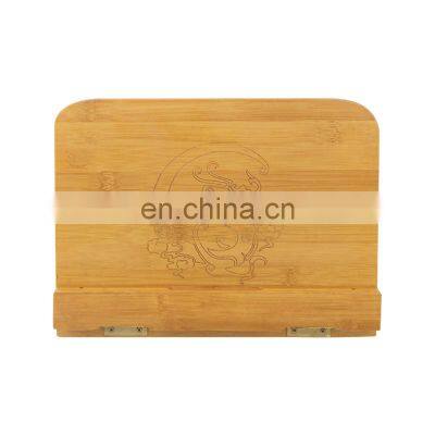Bamboo Wood Folding BookStand Holder For Cooking Kitchen photo-2