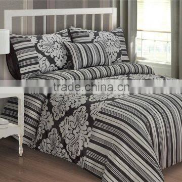 Faux jacquard printing cheap high quality duvet cover