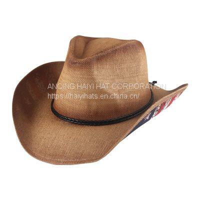 Fashion Western Cowboy Hat Outdoor Sunscreen Fishing Straw Hat Summer Sun Hat photo-3