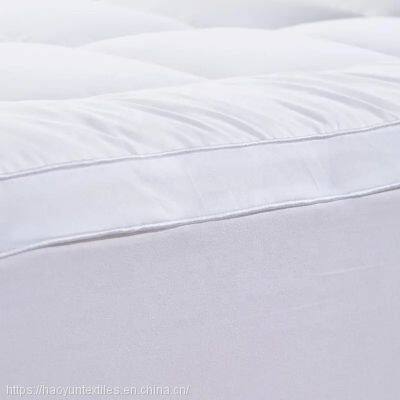 Polyester Microfiber Filling Cotton Fabric Outer Baffle Height 5cm Four Corners Elastic Bands Thick Quilted Mattress Topper photo-3