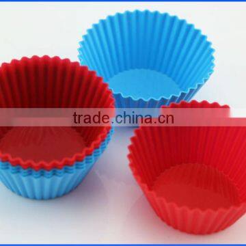 Round Non-stick Reusable Cupcake Liners Color Baking Cups