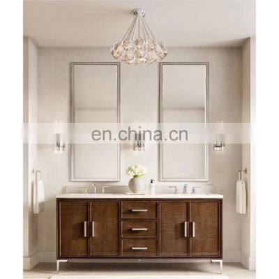 Luxury American Decorative Brass Celling Lights BOULE DE CRISTAL CLEAR GLASS GRAND SCONCE for Hotel