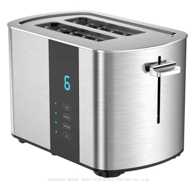 Tenfly Stainless Steel Toaster Factory Custom, Home Use 2 Slices Bread Toaster, Touch Screen Breakfast Sandwich Maker