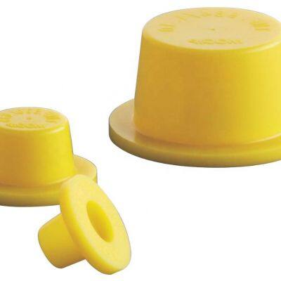 Thick Wide Flange Pump Fittings Cylinder Valve Protection Yellow Tapered Polyethylene Flexible Conduit End Cap photo-6