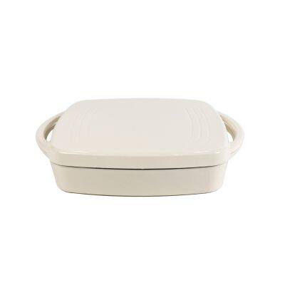 Non-Stick Double Enameled Cast Iron Rectangular Roaster