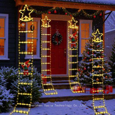 Wholesale Santa Climbing LED Ladder Lights - 1M/3M, RGBIC & Warm White for Indoor/Outdoor Xmas Tree & Stair Decor