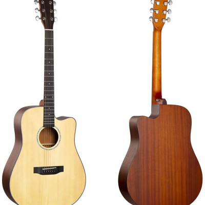 Custom YAN/OEM SM-34 41Inch Acoustic Guitar (Spruce Solid Wood Top, Mahogany Back&Sides)