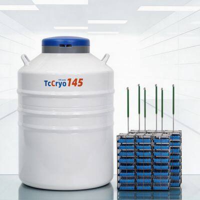 TcCryo 145L Liquid Nitrogen Cell Storage Container YDS-145 Cryogenic Tank For Cell Storage Price photo-1