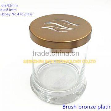 82mm Brush Bronze Plating Candle Lid photo-3